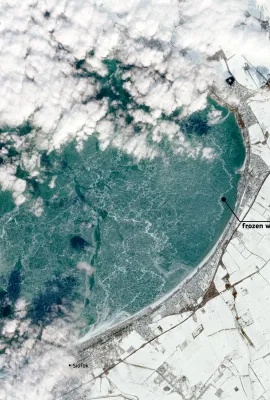 Lake Balaton freezes for the first time in nine years
