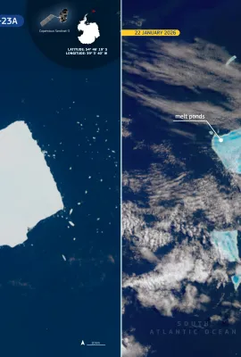 The melting of Iceberg A-23a