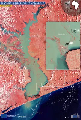 Flooding in Gaza Province, Mozambique