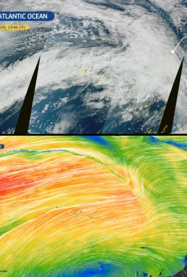 Storm Leonardo over the Atlantic Ocean