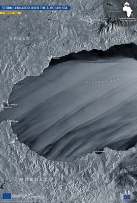 Storm Leonardo over the Alboran Sea