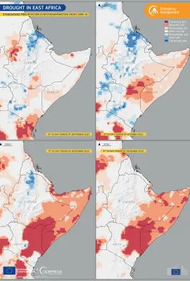 Drought onset in East Africa at the end of 2025