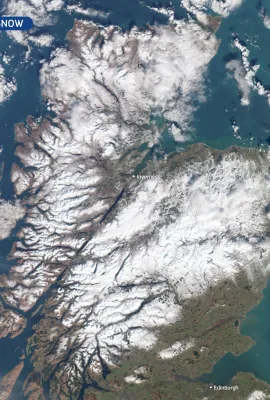 Low temperatures in Scotland due to an arctic air mass