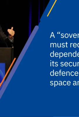 Commissioner for Internal Market, Thierry Breton during his opening speech at the 16th European Space Conference