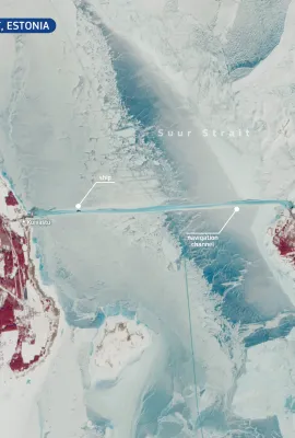 Sea ice in the Suur Strait, Estonia