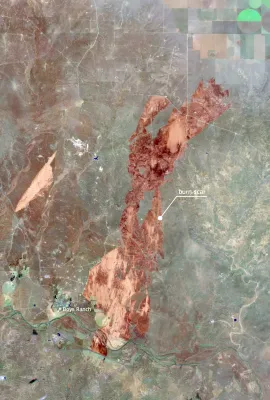 “Yellow Fire” scorches northwestern Texas, USA