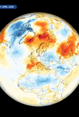 April 2026 was one of the warmest months of April globally