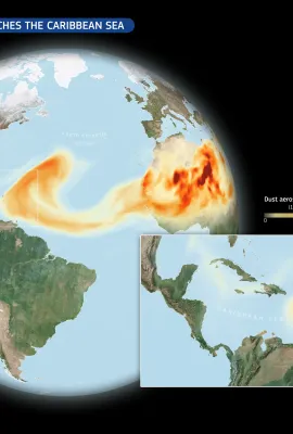 Saharan dust plume 