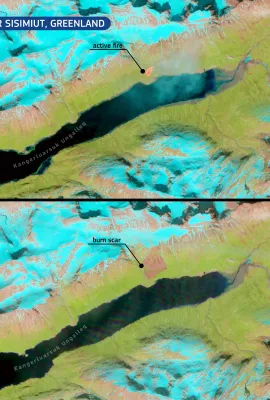 Greenland fire
