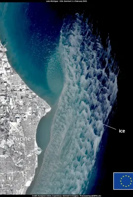 Low ice coverage extent on the Great Lakes in North America