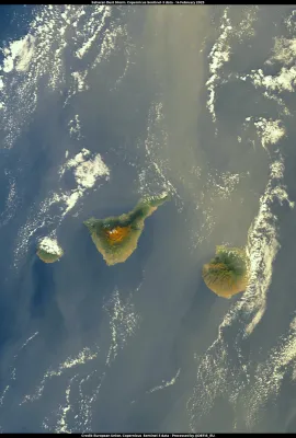 Saharan Dust Storm in the Atlantic Ocean