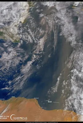 Saharan dust storms deteriorate air quality in Southern Europe