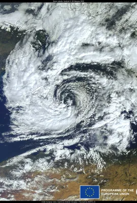 Storm Juliette raging over the Balearic Islands