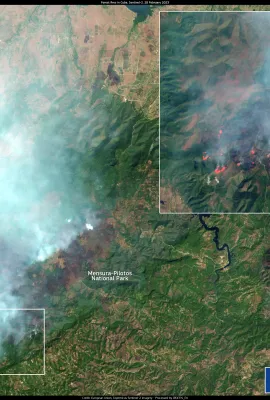 Wildfire at Mensura Pilotos National Park, Cuba