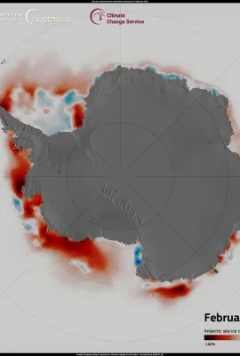 Antarctic sea ice reaches record low in February 2023