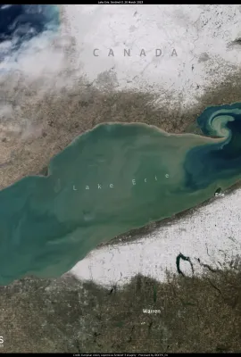 Sediment patterns in Lake Erie