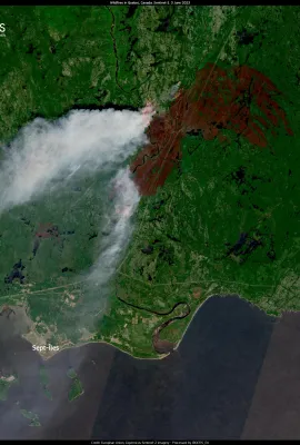 Forest fires ravage Québec's North Shore