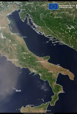 Saharan dust reaches Italy