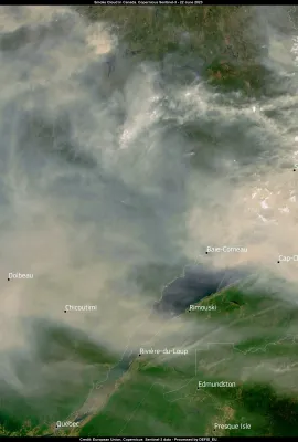 The smoke generated by the Canadian wildfires continues to engulf the sky of North America