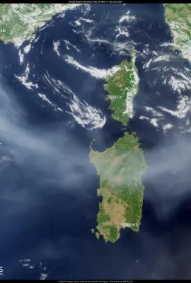 Smoke plumes from Québec wildfires reach Sardegna