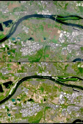 Low water levels impacting traffic on the Rhine river