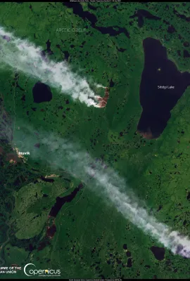 Canadian Wildfires reach the Arctic Circle