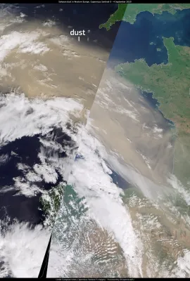 A new Saharan dust storm over western Europe
