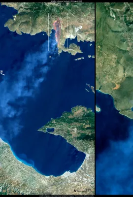 Major fires are burning in Greece