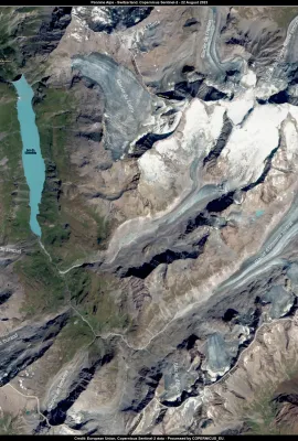 Ongoing heatwave affects glaciers Swiss Alps