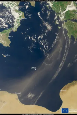 Saharan dust plume reaches Greek coasts