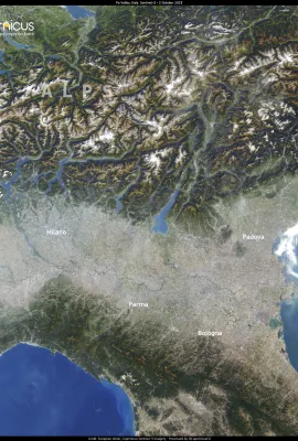 A veil of haze over northern Italy and air quality issues