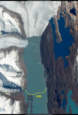 Worrying retreat of the Upsala Glacier