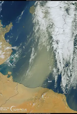 Saharan dust storming across Southeast Europe