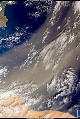 Saharan dust transported through the Mediterranean by Storm Ciaran