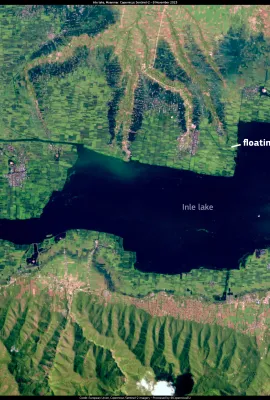 Myanmar’s Inle Lake’s Surface area, reduced by floating farms