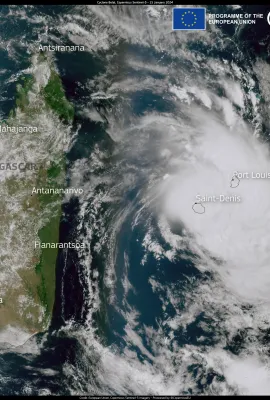 Cyclone Belal hits La Reunion and Mauritius