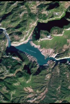 The Sau Reservoir at worrisome water levels