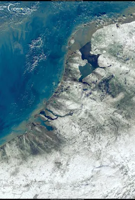 Netherlands and Belgium blanketed in white