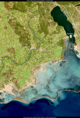 The Missolonghi-Aitoliko lagoons in Greece