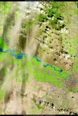 Overflowing of the Ebro River