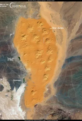 Lala Lallia star dunes in Morocco