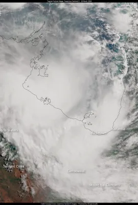 Tropical Cyclone Megan makes landfall in Australia