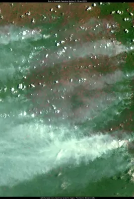 Intense forest fires in Venezuela