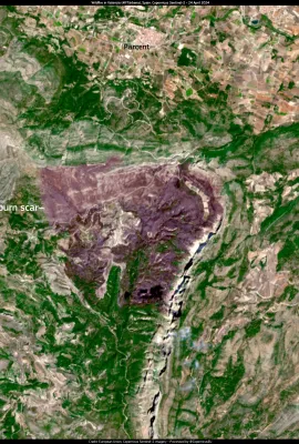 Wildfire in Tàrbena, Spain