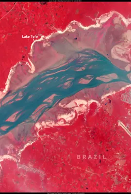 Drought depletes Lake Tefé, Brazil