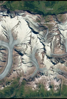 The Jungfrau-Aletsch region of the Swiss Alps