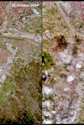 The Impact of the Floods South of Valencia through the eyes of Copernicus Sentinel-2