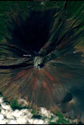 Mount Fuji’s first snow falls this season after a delay