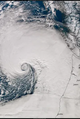 Bomb cyclone hits the west coasts of the US and Canada