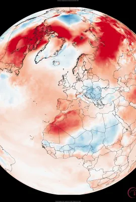 November 2024 was the second-warmest November globally